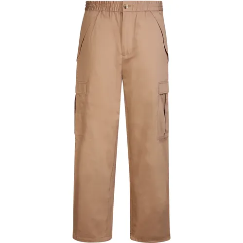 Straight Trousers, male, , Size: M Stylish Capleton Cotton Cargo Pants - Burberry - Modalova