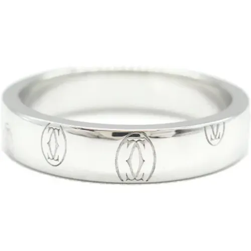 Pre-owned Jewellery, female, , Size: ONE SIZE Pre-owned White Gold rings - Cartier Vintage - Modalova