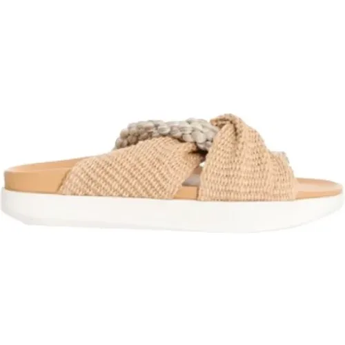 Luxuriöse Interlock Rope Raffia Wedge Sliders - Größe 38 , Damen, Größe: 37 EU - Zimmermann - Modalova