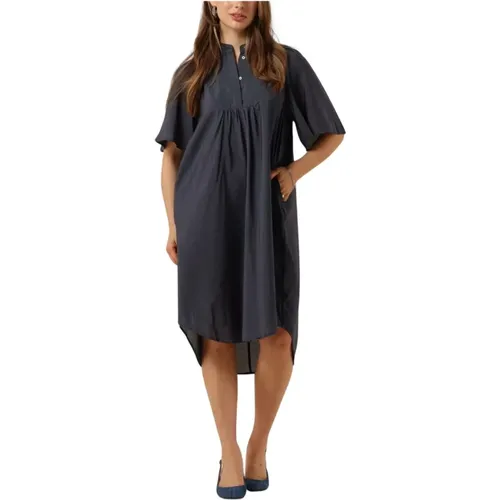 Blaues Midi-Kleid Callum Volume , Damen, Größe: L - Co'Couture - Modalova