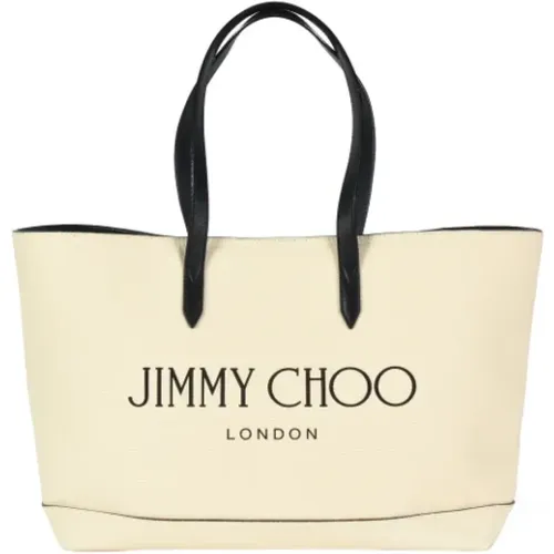 Pre-owned Tote Bags, female, , Size: ONE SIZE Pre-owned Canvas handbags - Jimmy Choo Pre-owned - Modalova