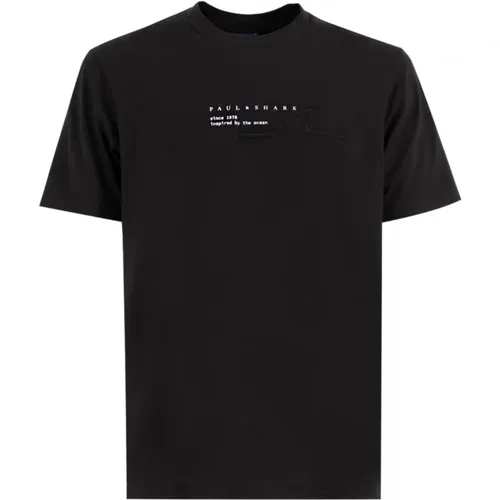 Printed Crewneck T-Shirt , male, Sizes: 2XL, XL, M - PAUL & SHARK - Modalova