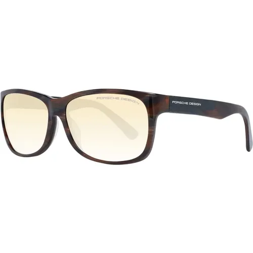 Braune Herren-Sonnenbrille Rechteckig Verlauf - Porsche Design - Modalova