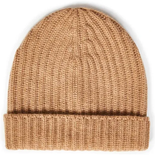 Beanies, male, , Size: ONE SIZE Cashmere Knit Beanie in - Malo - Modalova