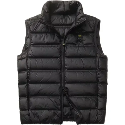 Vests, male, , Size: 2XL Stylish Gilet Jacket in Navy - Blauer - Modalova