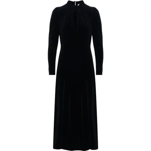 Velvet Jersey Gathered Long Dress , female, Sizes: XS, S, M - Ganni - Modalova