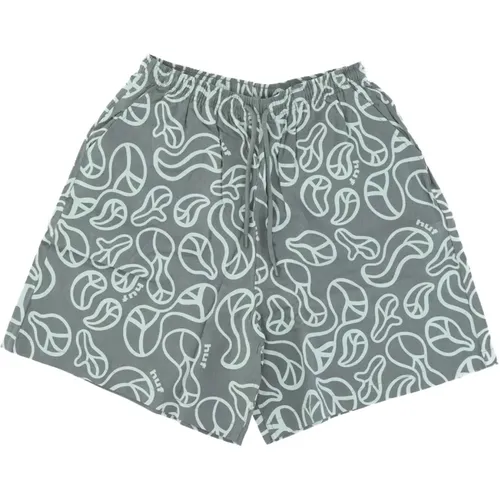 Weite Salbei Damen Shorts All Over Print - HUF - Modalova