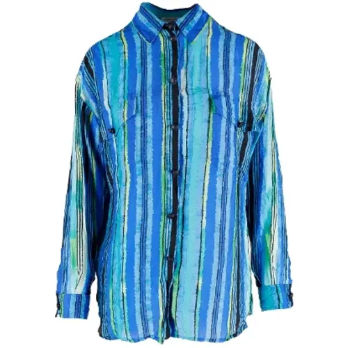 Pre-owned Shirts & Blouses, female, , Size: 2XL Pre-owned Silk tops - Versace Pre-owned - Modalova