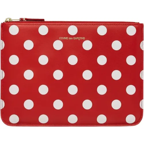 Rote gepunktete Reißverschlusstasche , Damen, Größe: ONE Size - Comme des Garçons - Modalova
