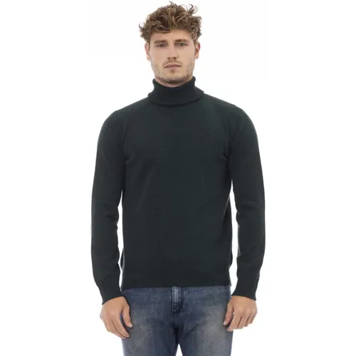 Turtlenecks, male, , Size: XL Dolcevita Sweater - Long Sleeve - Ribbed - Alpha Studio - Modalova