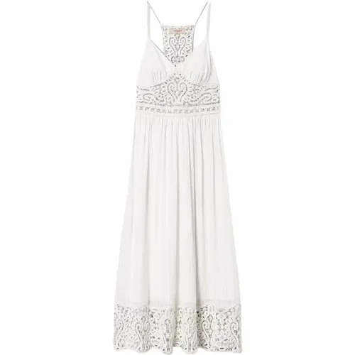 Weißes Kleid Set,Häkel-Detail Weiße Kleid - Twinset - Modalova