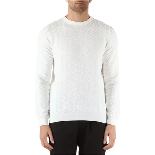 Embossed Cotton Regular Fit Sweater , male, Sizes: L, 2XL, M, XL - Antony Morato - Modalova