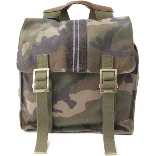 Backpacks, unisex, , Size: ONE SIZE Military Canvas Backpack - Valentino - Modalova