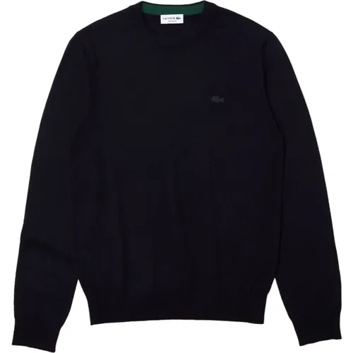 Blauer Merinowollpullover , Herren, Größe: L - Lacoste - Modalova