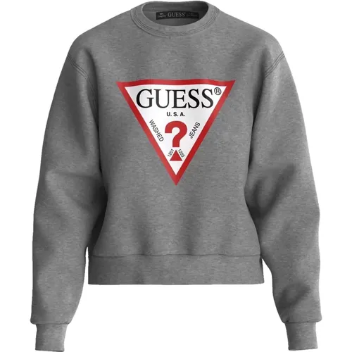 Sweatshirt Cn Original Pullover ohne Kapuze , Damen, Größe: S - Guess - Modalova