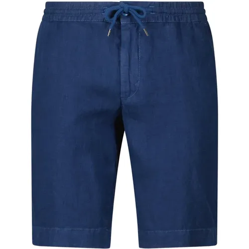 Linen Tapered-Fit Summer Shorts , male, Sizes: W31, W33, W34, W36, W38, W32 - Alberto - Modalova