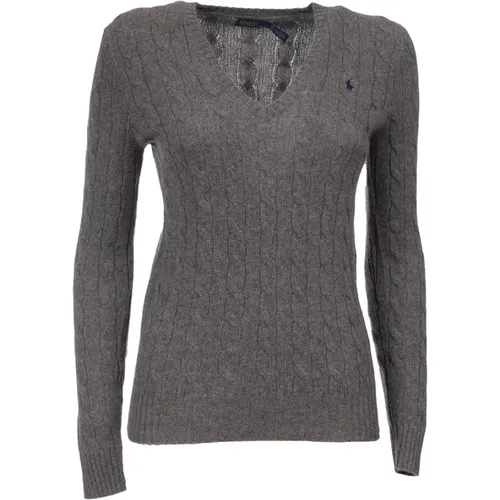 V-Ausschnitt Strickpullover , Damen, Größe: L - Polo Ralph Lauren - Modalova