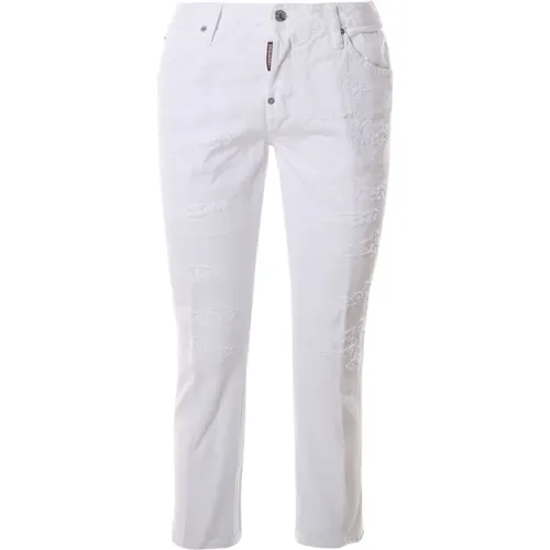 Slim-fit Weiße Jeans für Herren , Herren, Größe: XS - Dsquared2 - Modalova