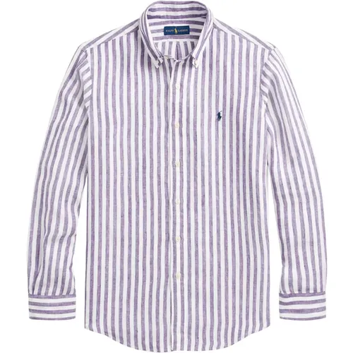 Elegant Multicolour Linen Long Sleeve Shirt , male, Sizes: L, M, 2XL, XL - Polo Ralph Lauren - Modalova