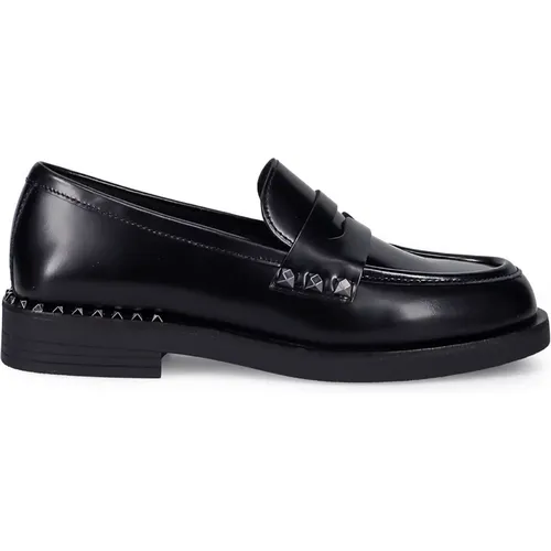 Schwarze Whisper Studs Flache Schuhe , Damen, Größe: 38 EU - Ash - Modalova