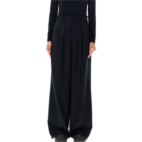 Wool Wide-Leg Pleated Trousers , female, Sizes: M, L - Junya Watanabe - Modalova