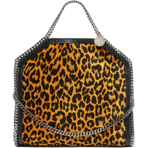 Handbags, female, , Size: ONE SIZE Leopard 3Chain Tote Bag - Stella Mccartney - Modalova