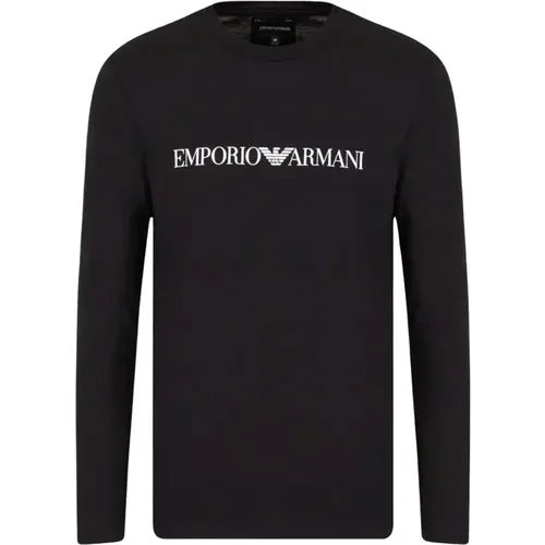 Langarm T-Shirt , Herren, Größe: L - Emporio Armani - Modalova