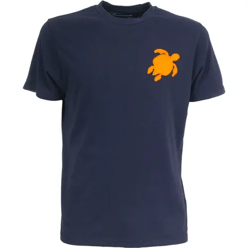 Blaues Patch T-Shirt mit regulärer Passform , Herren, Größe: XL - Vilebrequin - Modalova