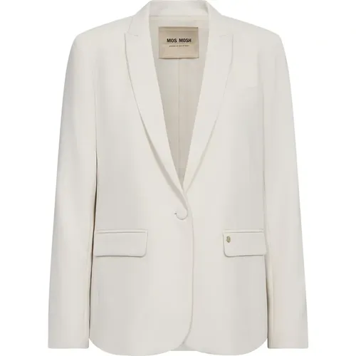 Blazers, female, , Size: XL Elegant Blazer with V-Neck and Flap Pockets - MOS MOSH - Modalova