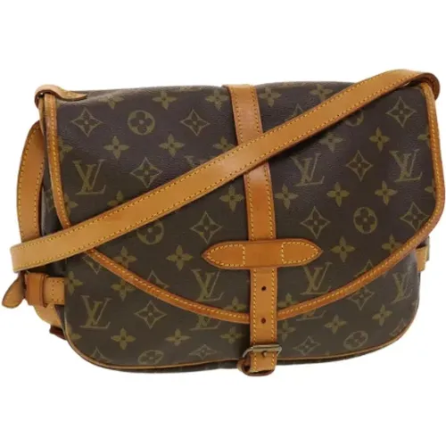 Pre-owned Canvas Saumur Bag , female, Sizes: ONE SIZE - Louis Vuitton Vintage - Modalova