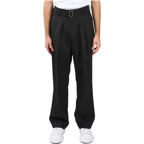 Wool baggy pants with hook closure , male, Sizes: M, XS, XL, L - Costumein - Modalova