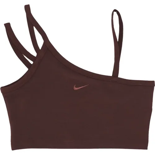 Modern Crop Top Earth/plum Eclipse , female, Sizes: S, M - Nike - Modalova