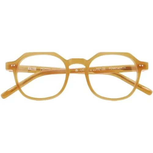 Glasses, unisex, , Size: ONE SIZE Flat Brow Eyeglasses in Honey - Kaleos - Modalova