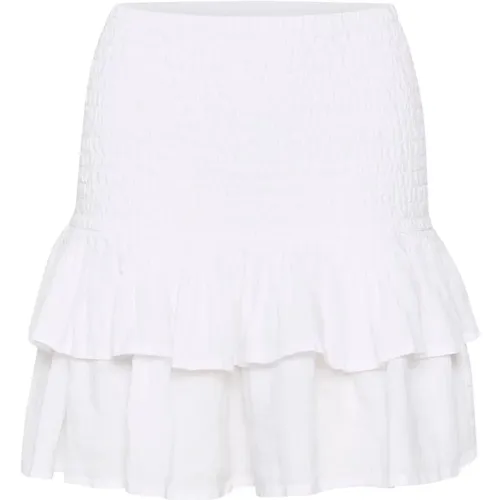 Linen Skirt with Ruffles , female, Sizes: 3XL, M, 2XL, L, XL - Part Two - Modalova