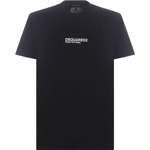 Schwarze T-Shirts und Polos für Herren - Dsquared2 - Modalova