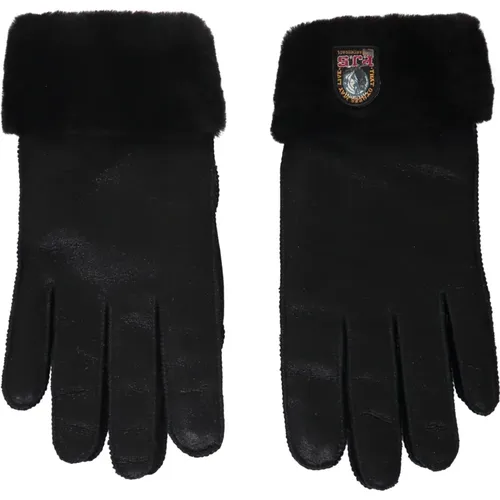 Shearling Handschuhe mit Kontrastnähten - Parajumpers - Modalova