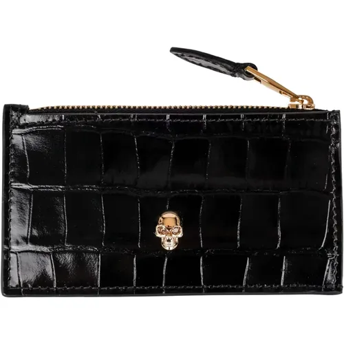 Alexander Queen Leather Wallet , female, Sizes: ONE SIZE - alexander mcqueen - Modalova