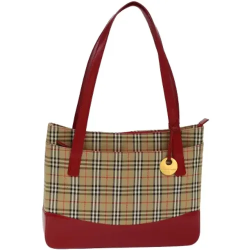 Pre-owned Tote Bags, female, , Size: ONE SIZE Pre-owned Canvas shoulder-bags - Burberry Vintage - Modalova