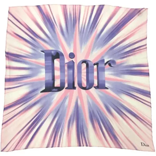 Pre-owned Scarves, female, , Size: ONE SIZE Pre-owned Silk scarves - Dior Vintage - Modalova