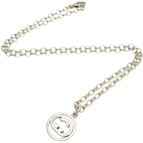 Pre-owned Jewellery, female, , Size: ONE SIZE Pre-owned Silver necklaces - Gucci Vintage - Modalova