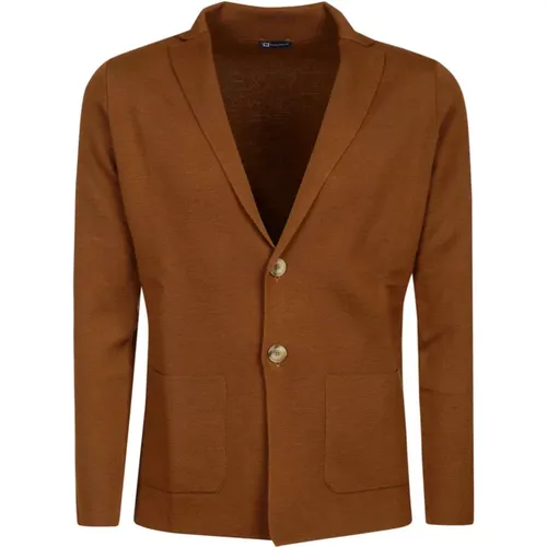 Merino Wool Revers Jacket , male, Sizes: L, M, XL - Hindustrie - Modalova
