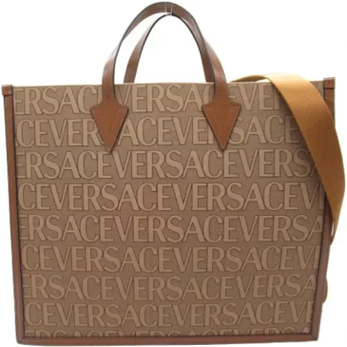 Pre-owned Tote Bags, female, , Size: ONE SIZE Pre-owned Cotton totes - Versace Pre-owned - Modalova