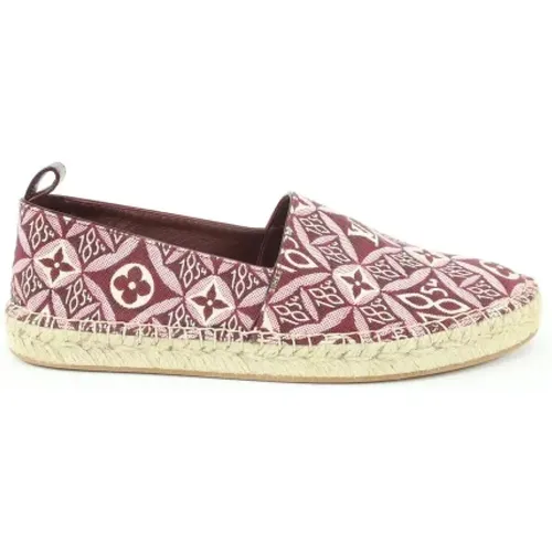 Pre-owned Flats, female, , Size: 9 1/2 US Pre-owned Canvas espadrilles - Louis Vuitton Vintage - Modalova