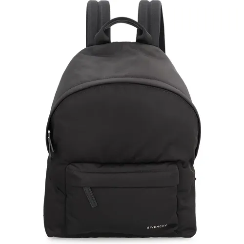 Backpacks, male, , Size: ONE SIZE Nylon Backpack with Leather Details - Givenchy - Modalova