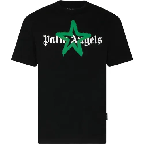 Logo-Print T-Shirt , male, Sizes: 2XL - Palm Angels - Modalova