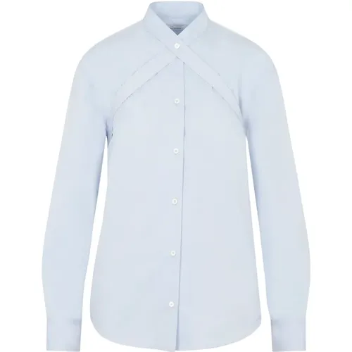 Cotton Shirt Cross Belt , female, Sizes: XS - Off White - Modalova