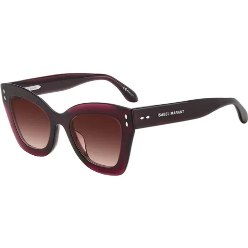 Sunglasses, female, , Size: 51 MM Plum/Violet Shaded Sunglasses - Isabel marant - Modalova