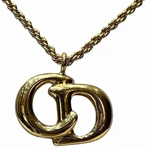 Pre-owned Jewellery, female, , Size: ONE SIZE Pre-owned Metal necklaces - Dior Vintage - Modalova