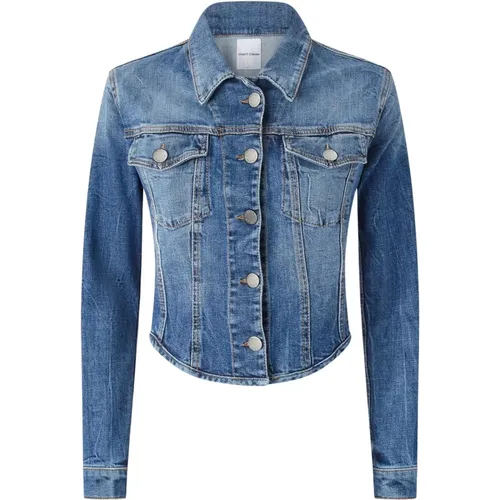 Denim Jackets, female, , Size: XS Bustier Denim Jacket - pinko - Modalova