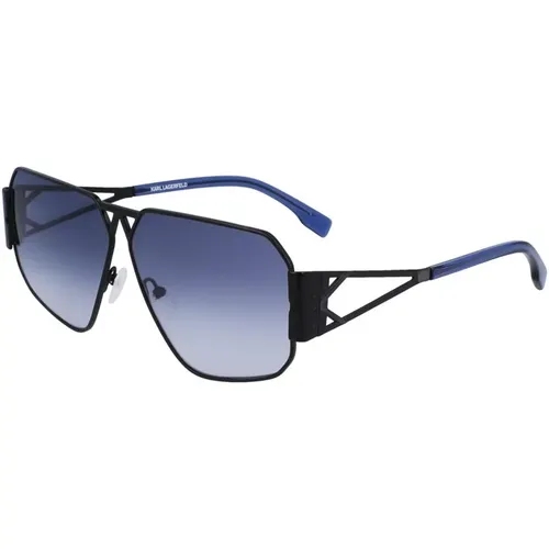 Sunglasses, unisex, , Size: ONE SIZE Metal Frame Sunglasses with Blue Lenses - Karl Lagerfeld - Modalova